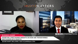 Jessie Mary Williams was interviewed on the Mission Matters Business Podcast by Adam Torres. 