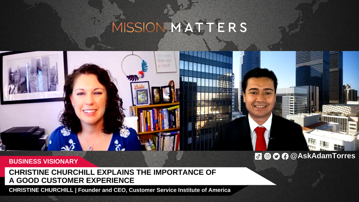Christine Churchill was interviewed on the Mission Matters Business Podcast by Adam Torres.