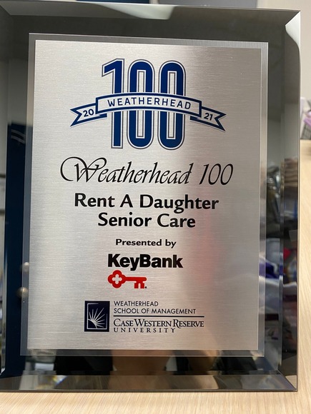Rent A Daughter Senior Care Provider Chosen As 2021 Weatherhead 100 Winner      