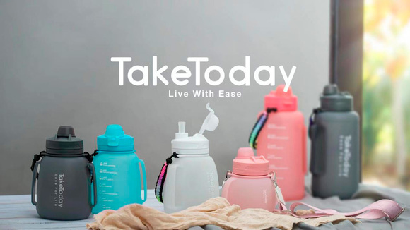 Drink Water Whenever and Wherever Possible with TakeToday Chubby Collapsible Water Bottle