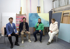 Photo from left to right: Xi Wang, Di Wang, Junzhong Zhao, Natasha Lee