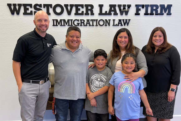 Jesse Westover with Saul and his family