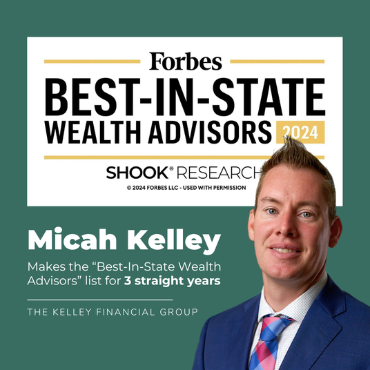The Kelley Financial Group’s Micah Kelley Named “Best in State Wealth Advisor” for 3rd Consecutive Year