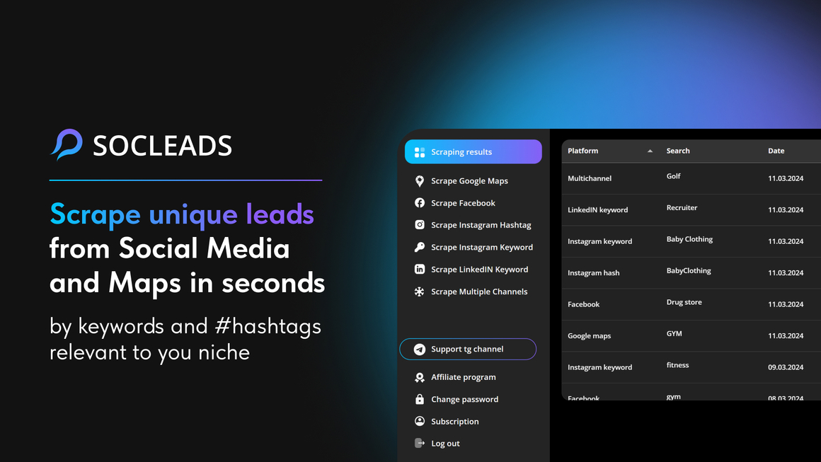 SocLeads Launches One-Click SaaS Platform to Revolutionize Data Scraping for Businesses