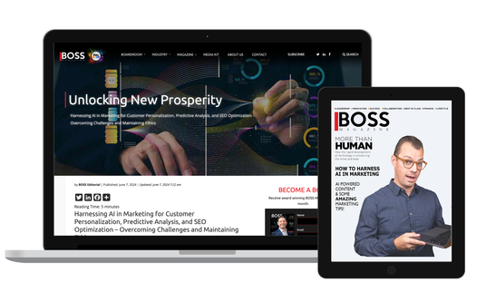 Digital Marketing Pro Adam Chronister of Enleaf Reveals AI Marketing Secrets in Boss Magazine Featured Article.