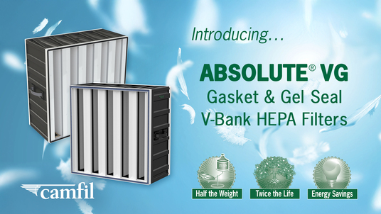 Camfil USA Unveils Absolute® VG: Advanced V-Bank HEPA Filters with Gasket and Gel Seals
