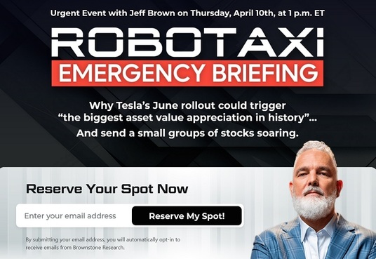 Jeff Brown Robotaxi Emergency Briefing: Exponential Tech Investor AI Boom  (by TradeInvestNow.com)