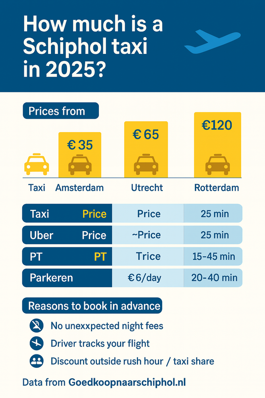 Schiphol Taxi with Fixed Price – No Surprises, Just Clear Service from Goedkoopnaarschiphol.nl