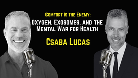 Csaba Lucas and Todd Vande Hei speak inside a hyperbaric oxygen chamber during the episode recording.