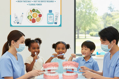 Los Angeles orthodontists speak with children in Culver City and West Hollywood about tooth decay prevention as part of a community health initiative.