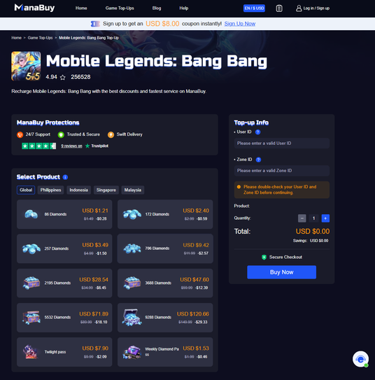 Mobile Legends: Bang Bang Players Get Safe, Affordable Diamonds with ManaBuy Top-Up Service