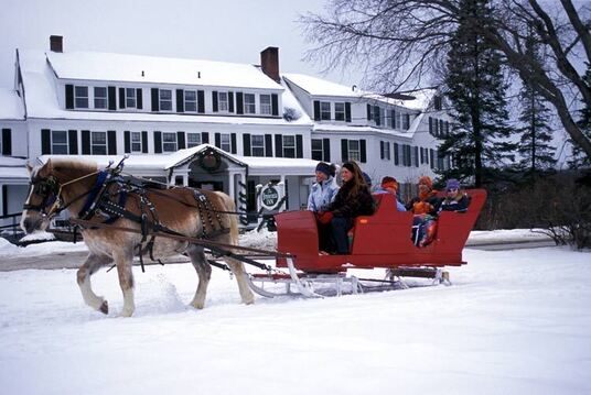 Winter Adventures Await at The Franconia Inn: Cross-Country Skiing, Sleigh Rides, Snowshoeing, Fat Tire Winter Biking and Ice Skating in the Heart of the White Mountains