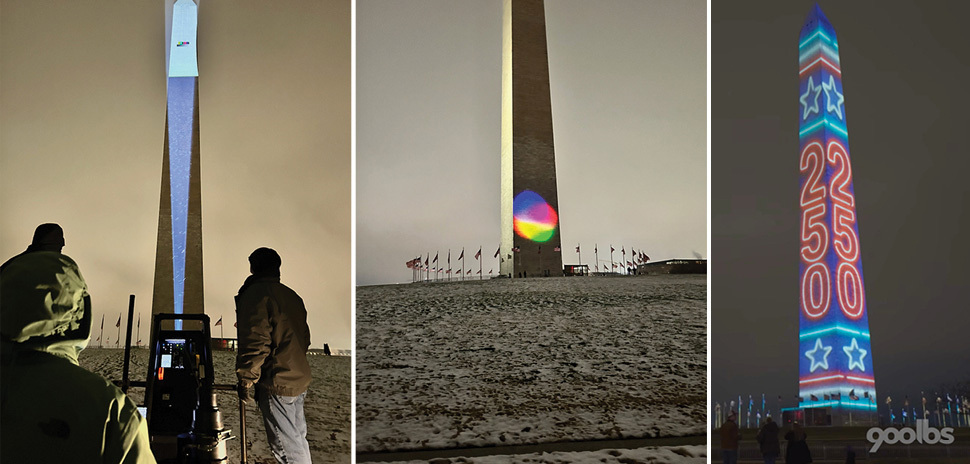 Dallas Experience Design Agency 900lbs Illuminates Washington Monument With Projection Mapping for America’s 250th Birthday Celebration