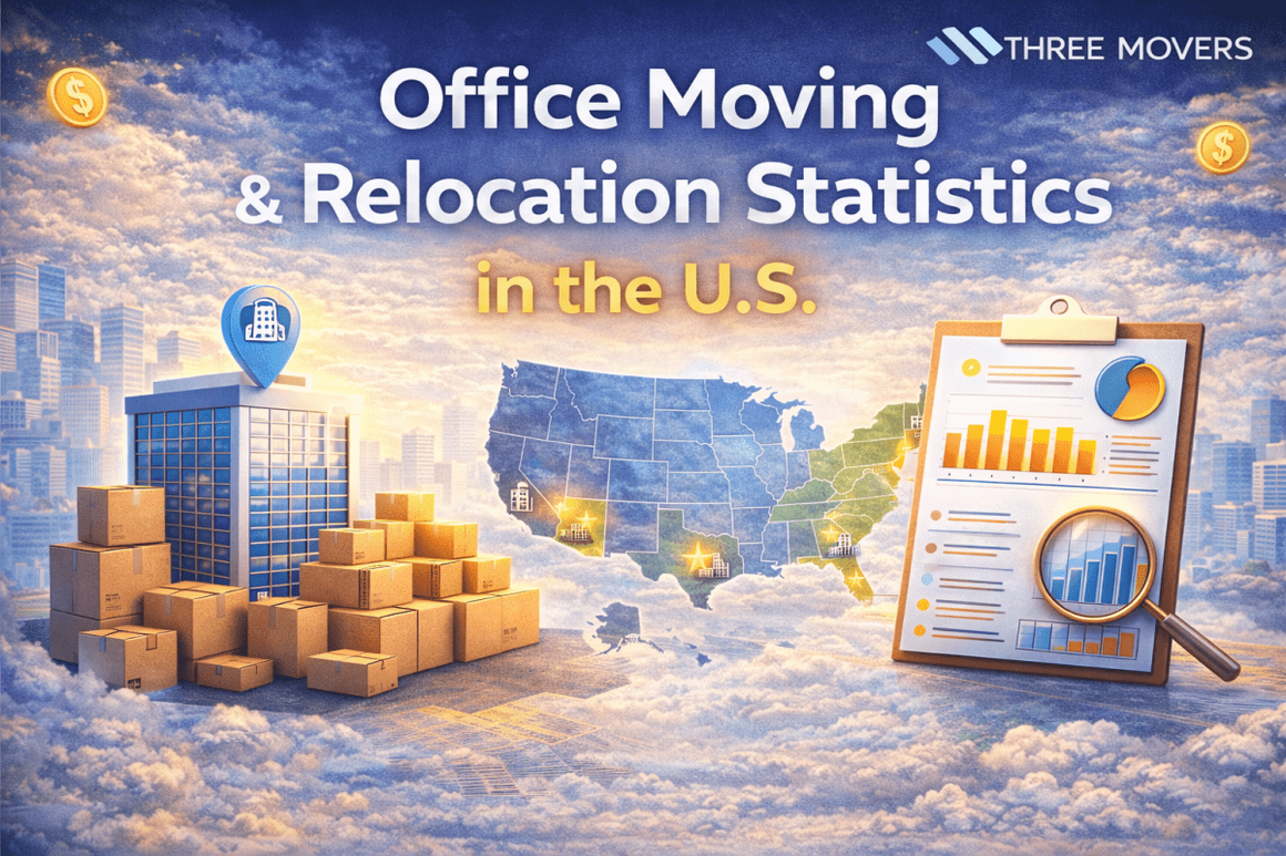 Three Movers Announces New Office Moving Statistics Roundup for U.S. Firms