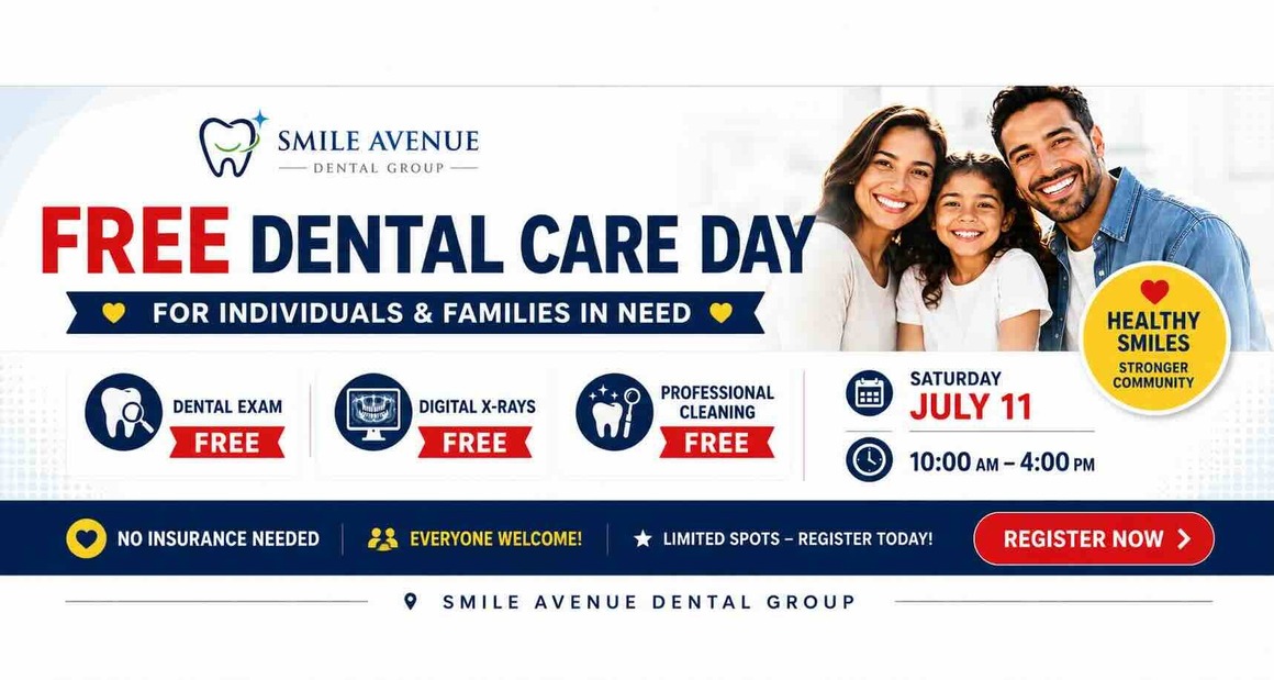 Smile Avenue Dental Group Hosts Free Dental Care Day for Individuals and Families in Pico Rivera on July 11, 2026