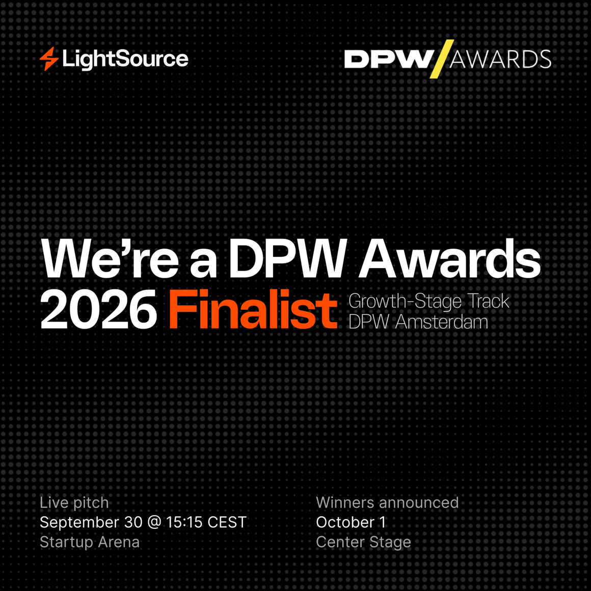 LightSource Named a Finalist for DPW’s 2026 Startup Growth Award