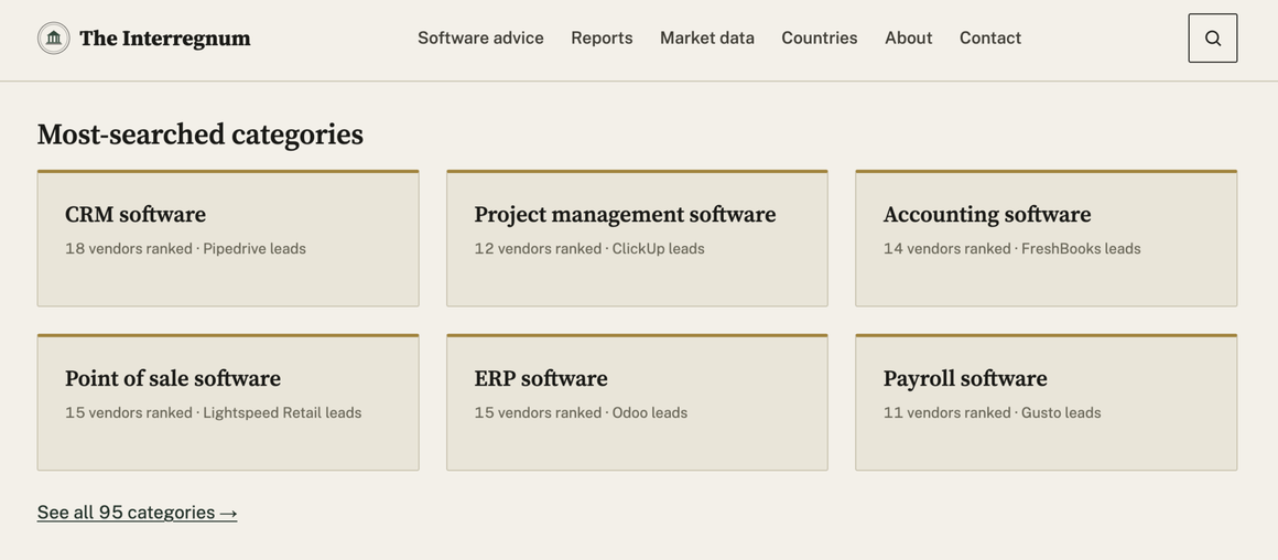 The Interregnum Publishes Ranked Enterprise Software Advice Tracking AI Market Shift in Europe