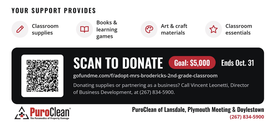 PuroClean of Lansdale Adopts Inglewood Elementary Classroom, Kicks Off $5,000 Fundraiser for North Penn Teacher
