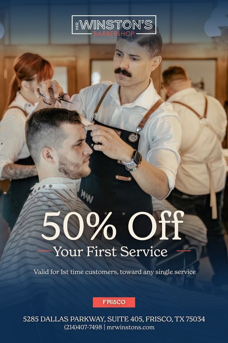 Mr. Winston's Barbershop Brings 50% Off First Service Offer in Frisco, TX
